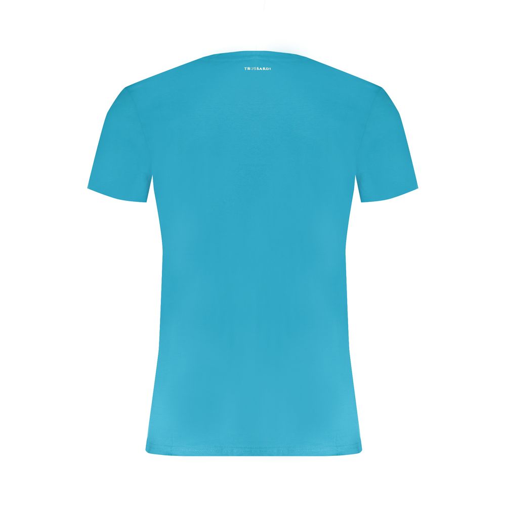 Trussardi Light Blue Cotton Men TShirt Trussardi