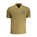 La Martina Verde cotton men's polo shirt with a classic collar and short sleeves, displayed on a plain background.