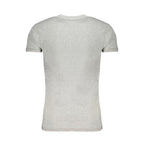 Gray cotton men's T-shirt by Aeronautica Militare featuring a casual fit and subtle branding detail.