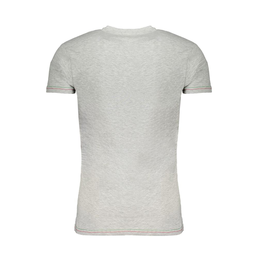 Gray cotton men's T-shirt by Aeronautica Militare featuring a casual fit and subtle branding detail.
