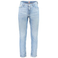 Tommy Hilfiger Azzurro cotton men's jeans showing front view with classic five-pocket design and blue denim fabric
