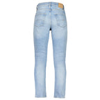 Tommy Hilfiger Azzurro cotton men's jeans, classic blue denim with front pockets and belt loops, casual fit and stylish design.