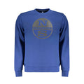Blue cotton men's sweater by North Sails, featuring a classic knit design and crew neckline.