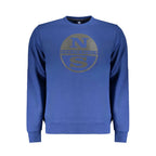 Blue cotton men's sweater by North Sails, featuring a classic knit design and crew neckline.