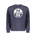 Blue North Sails cotton men's sweatshirt with crew neckline and long sleeves, casual and comfortable clothing.