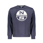 Blue North Sails cotton men's sweatshirt with crew neckline and long sleeves, casual and comfortable clothing.