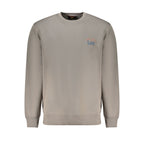 Lee Grigio cotton men's sweatshirt featuring a relaxed fit and ribbed cuffs, ideal for casual wear.
