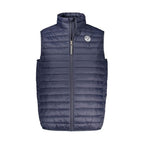 North Sails Blu Poliammide men's vest displayed, lightweight and waterproof with a sleek design for outdoor activities.