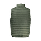North Sails Verde Poliammide men's vest displayed on a hanger, featuring a lightweight, water-resistant design with North Sails branding.