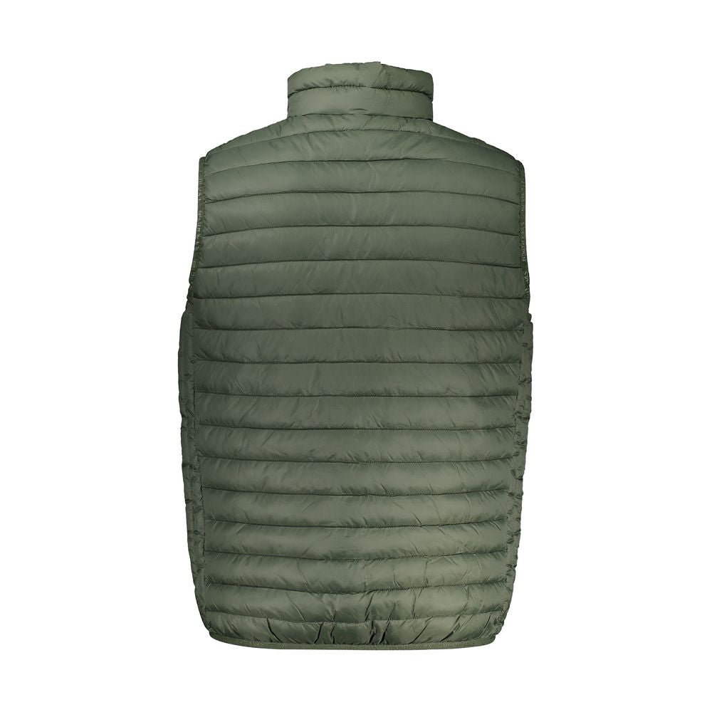 North Sails Verde Poliammide men's vest displayed on a hanger, featuring a lightweight, water-resistant design with North Sails branding.