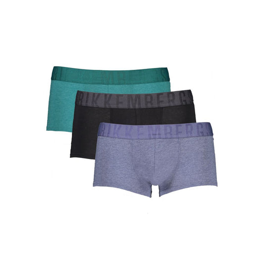 Bikkembergs Green Polyester Men Boxer Bikkembergs