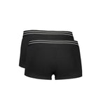 Black cotton men's boxer briefs by Cavalli Class, featuring a comfortable fit and sleek design.