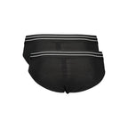 Cavalli Class Nero cotton men's underwear slip showing black waistband and smooth cotton fabric for comfortable fit
