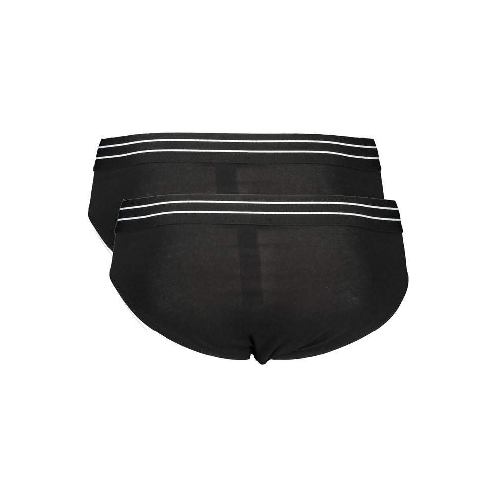 Cavalli Class Nero cotton men's underwear slip showing black waistband and smooth cotton fabric for comfortable fit