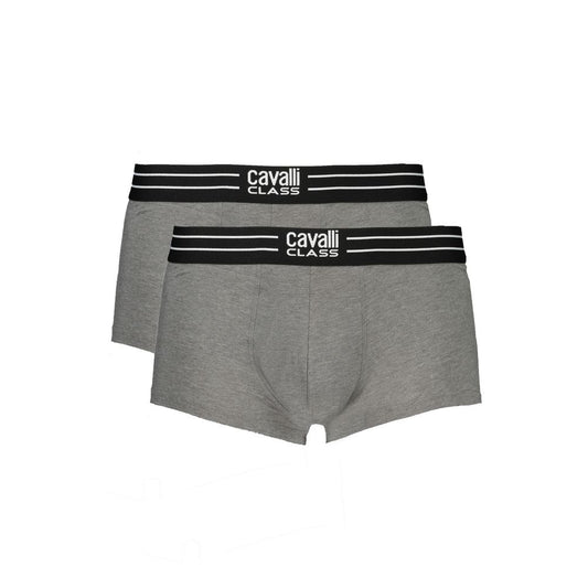 Cavalli Class Brown Cotton Men Boxer Cavalli Class
