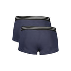 Blue cotton men's boxer briefs by Cavalli Class, featuring comfortable fit and branded waistband.