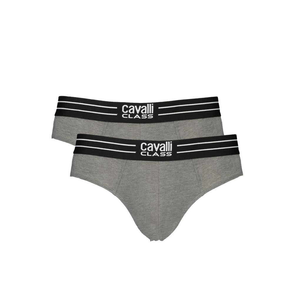 Cavalli Class Grigio cotton men's underwear with a comfortable fit and branded waistband.