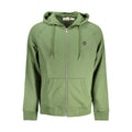 Timberland Verde cotton men's sweatshirt in green with crewneck and long sleeves, casual and comfortable apparel.