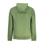 Timberland Verde cotton men's sweatshirt in green with ribbed cuffs and crew neck, casual and comfortable for everyday wear.