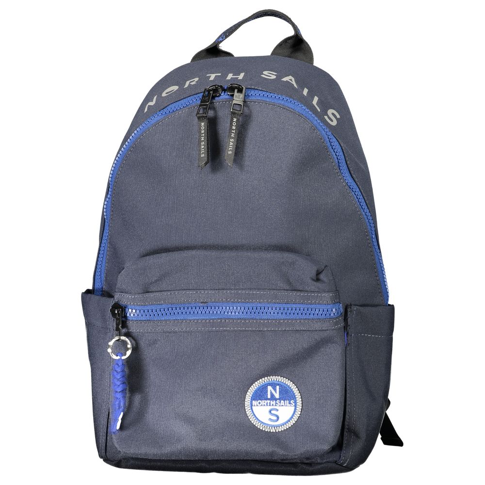 North Sails Blu Polyester Men’s Backpack with adjustable straps and multiple compartments for everyday use.