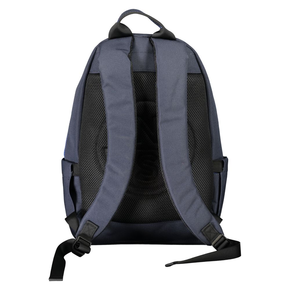 North Sails Blu Polyester Men’s Backpack with adjustable straps and multiple compartments, designed for durability and style.
