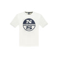 White North Sails men's cotton T-shirt with crew neck and short sleeves, displayed flat on a plain background.