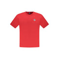 North Sails Rosso cotton men's T-shirt featuring a crew neck and short sleeves, in a vibrant red color.
