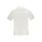 North Sails Bianco Cotton men's polo shirt displayed on a hanger, featuring a classic collar and short sleeves.