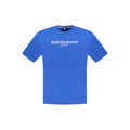 Blue cotton men's T-shirt from North Sails featuring a classic fit and crew neckline, displayed on a neutral background.