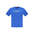 Blue cotton men's T-shirt from North Sails featuring a classic fit and crew neckline, displayed on a neutral background.