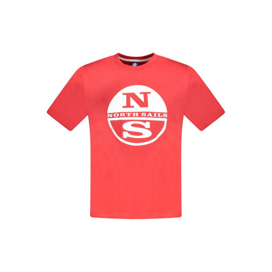 North Sails Red Cotton Men T-Shirt North Sails