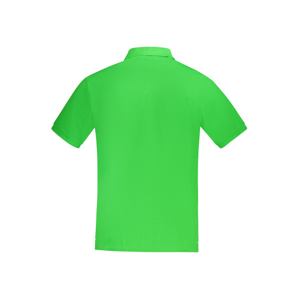North Sails Verde cotton men's polo shirt displayed on a hanger, featuring a classic collar and short sleeves.