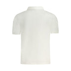White North Sails cotton men's polo shirt with a classic collar and short sleeves, displayed on a neutral background.