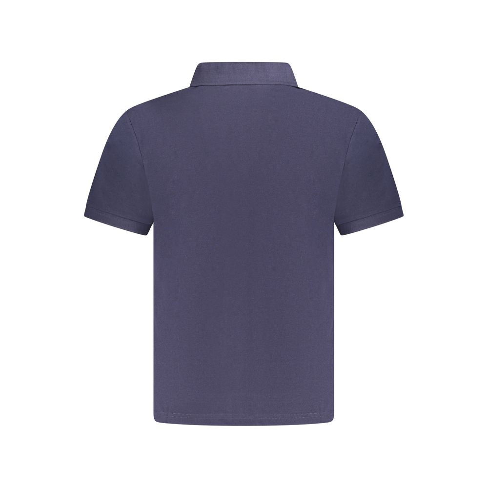 Men's North Sails blue cotton polo shirt with a classic collar and short sleeves, styled for casual wear.