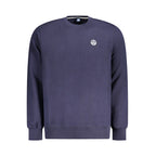 Navy cotton men's sweatshirt by North Sails with a crew neck and long sleeves, displayed on a plain background.