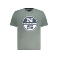 North Sails Verde cotton men's T-shirt shown in a natural stance, featuring a classic crew neck and short sleeves.