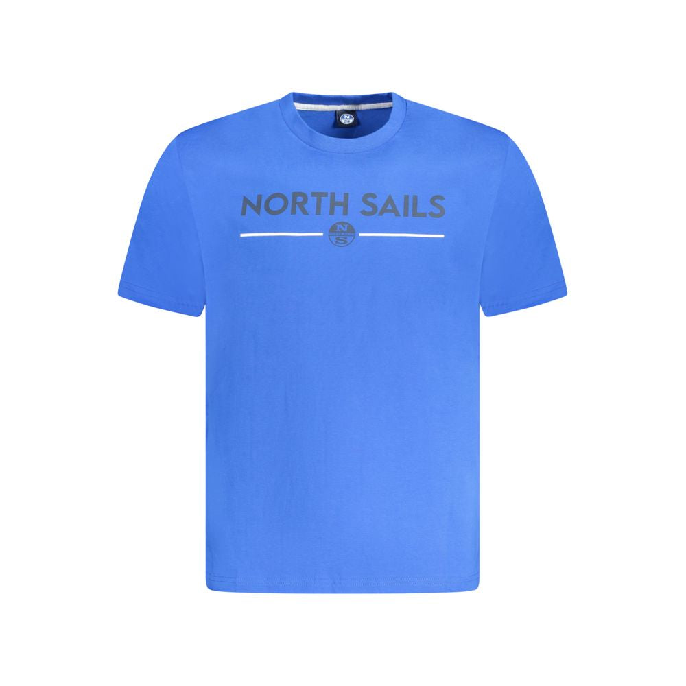 North Sails Blue Cotton Men T-Shirt North Sails