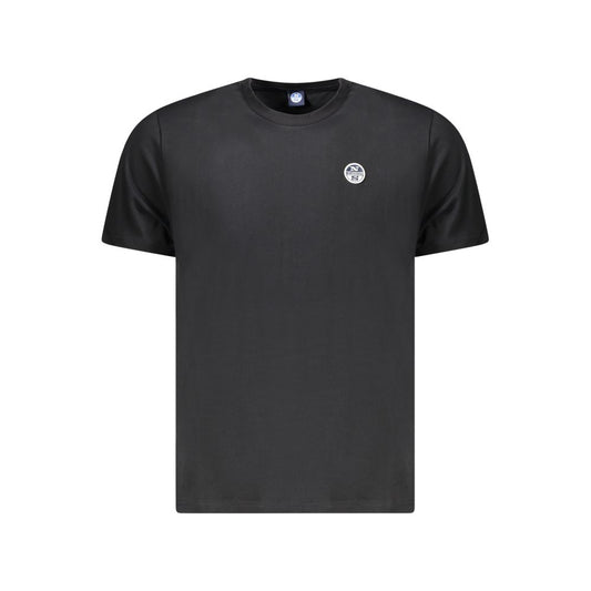 North Sails Black Cotton Men T-Shirt North Sails