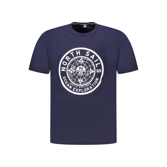 North Sails Blue Cotton Men T-Shirt North Sails