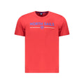 Red cotton men's T-shirt by North Sails featuring a classic crew neck and short sleeves.