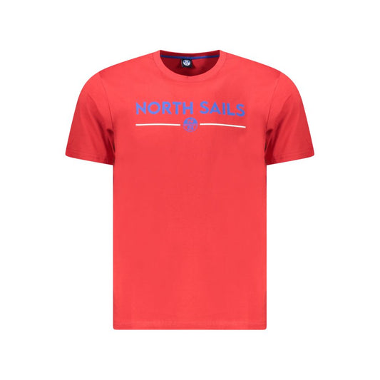 North Sails Red Cotton Men T-Shirt North Sails