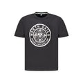 Black North Sails men's cotton T-shirt with crew neckline, casual fit, and logo detail on the front.