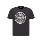 Black North Sails men's cotton T-shirt with crew neckline, casual fit, and logo detail on the front.