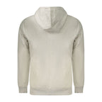 Tommy Hilfiger Grigio cotton men's sweatshirt hoodie with front pocket and logo detailing, casual and comfortable fit.