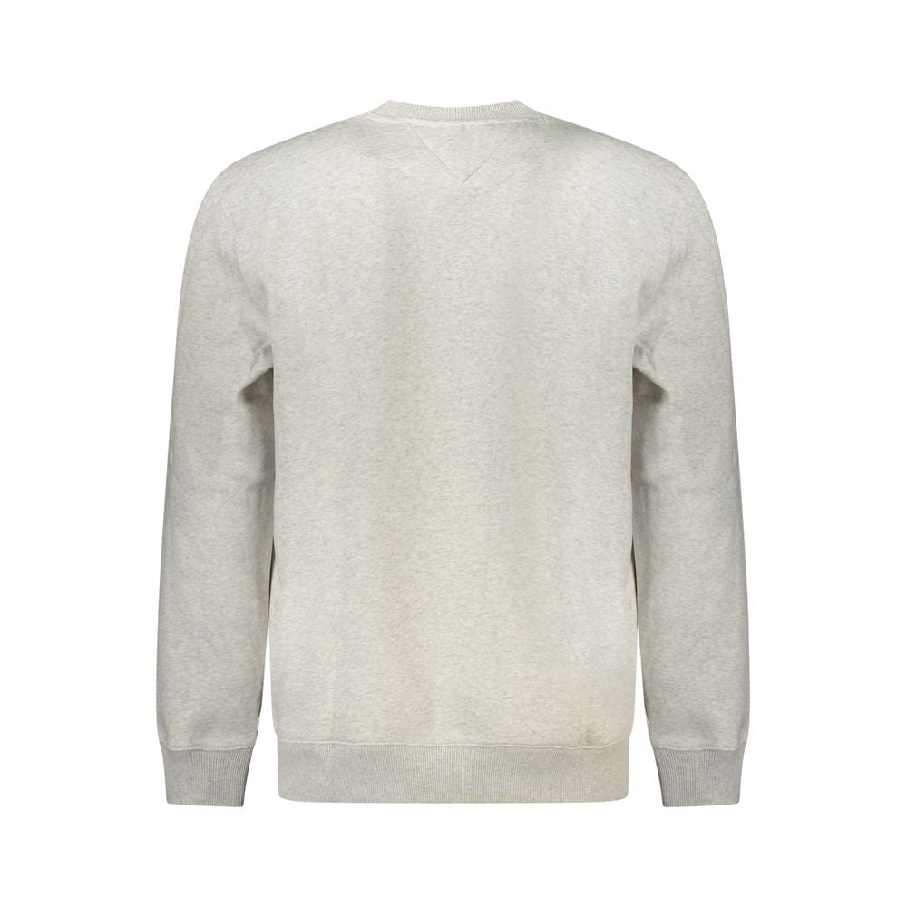 Tommy Hilfiger Grigio cotton men's sweatshirt with crew neck and long sleeves, casual style, front logo detail visible.