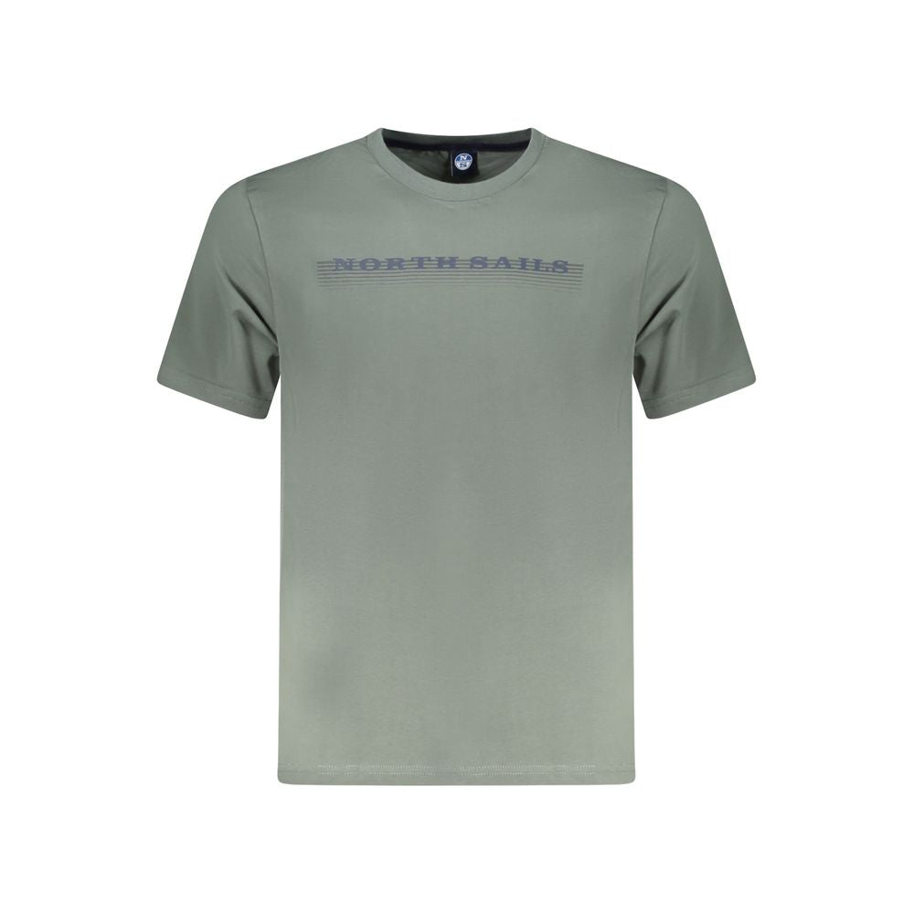 North Sails Green Cotton Men T-Shirt North Sails