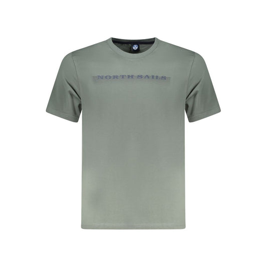 North Sails Green Cotton Men T-Shirt North Sails
