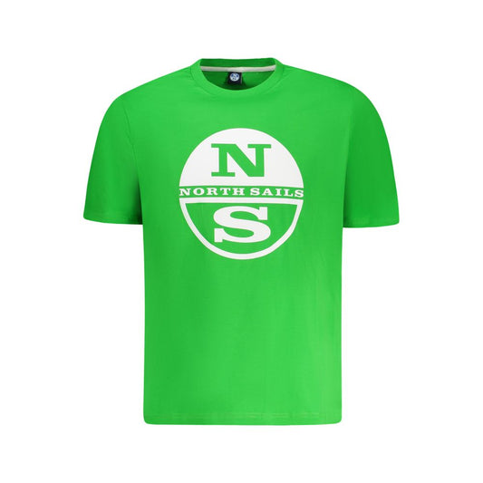 North Sails Green Cotton Men T-Shirt North Sails