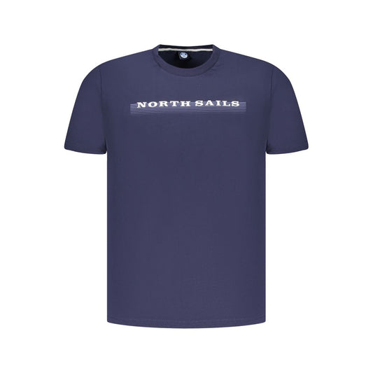 North Sails Blue Cotton Men T-Shirt North Sails
