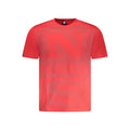 Red cotton men's T-shirt by North Sails with a classic fit, featuring the brand logo on the chest.
